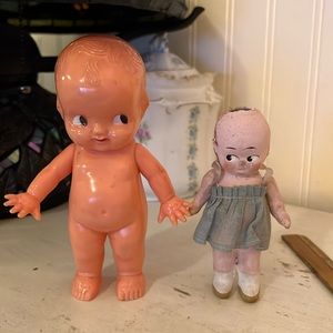 Vintage Irwin Kewpie doll and German bisque doll